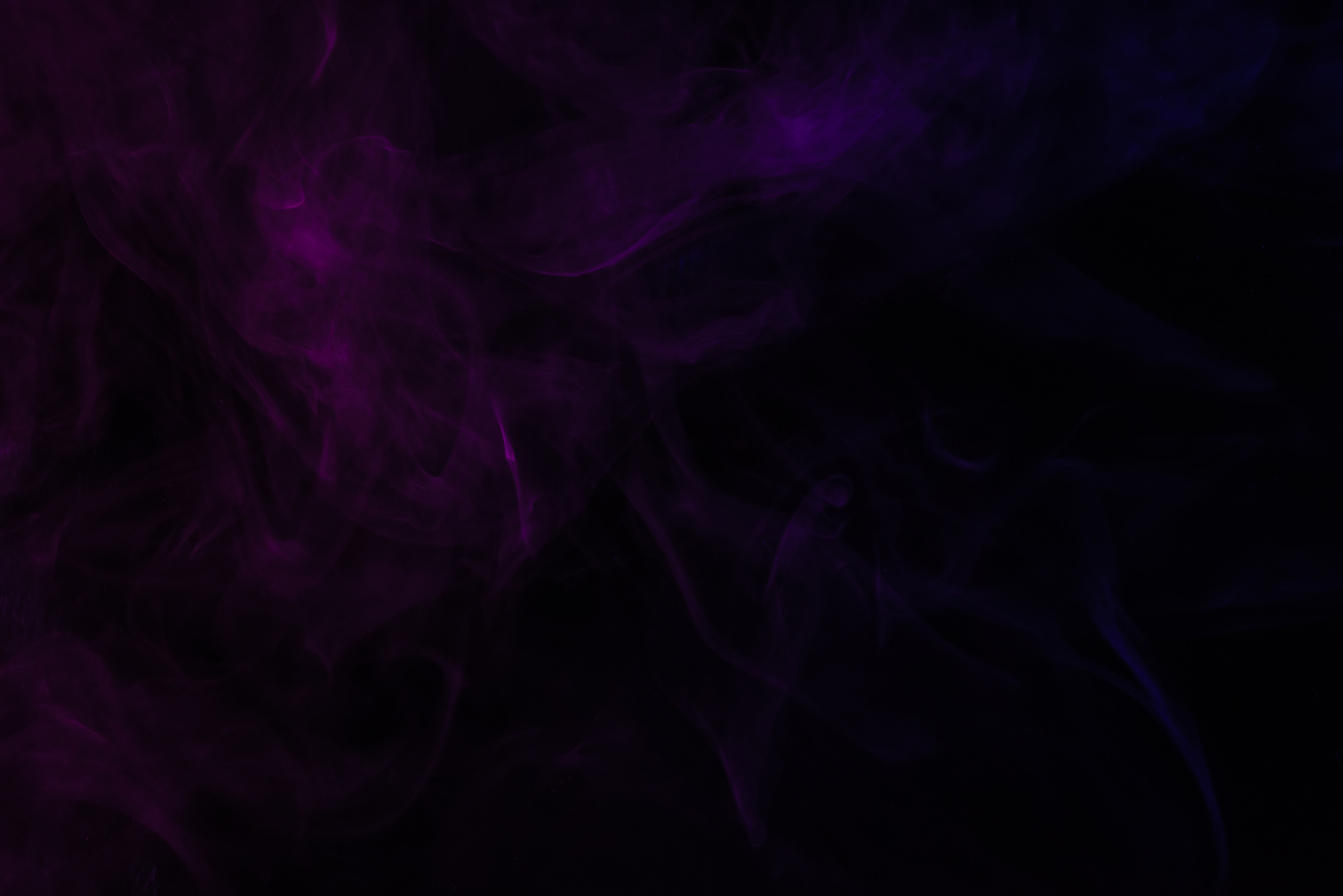 abstract black background with purple steam